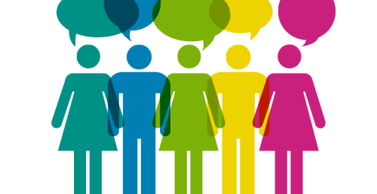 People sharing their views