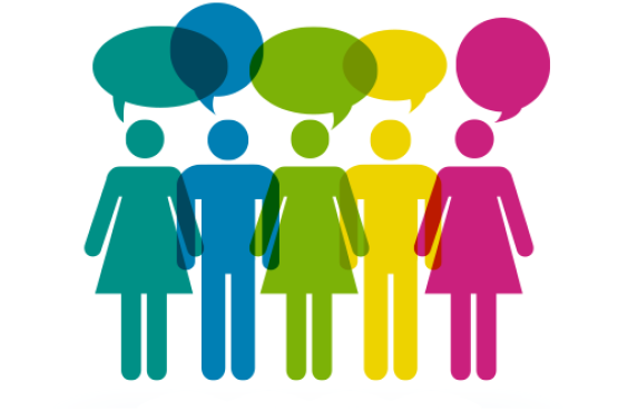 People sharing their views