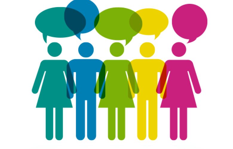 People sharing their views