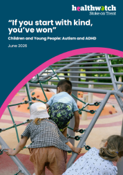 Front cover of report into childrens autism and ADHD services